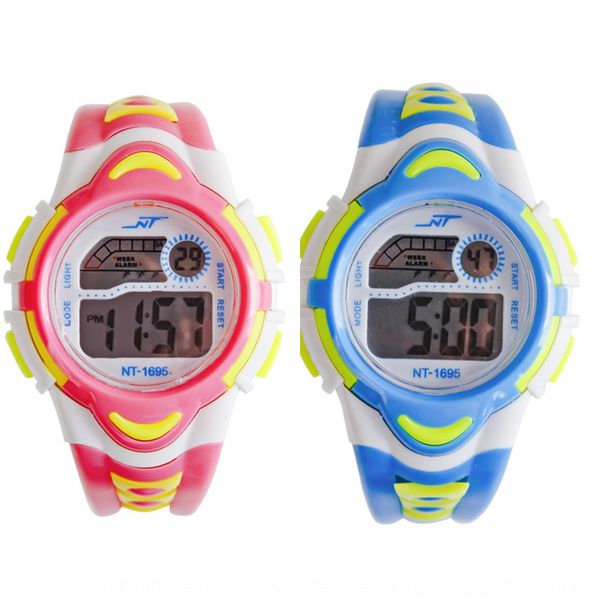 

1695 students' electronic women's outdoor sports luminous led waterproof double screen outdoor sports luminous watch watch, Blue