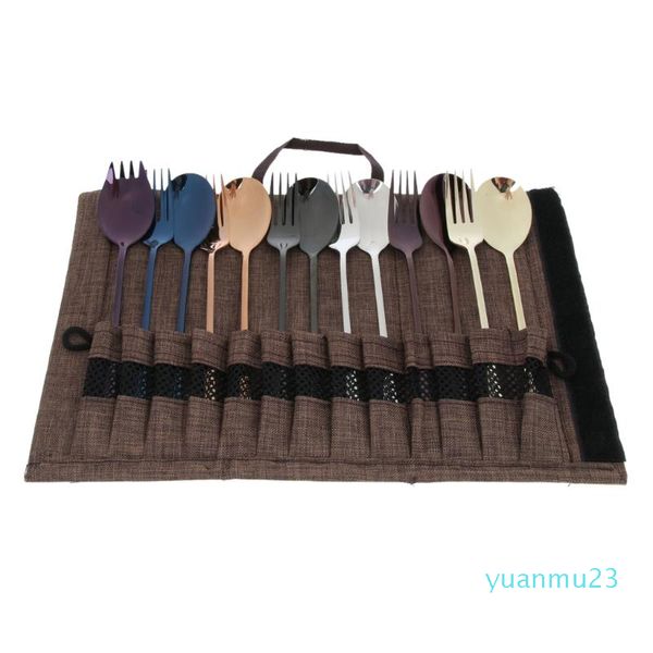 

wholesale-outdoor camping cutlery set storage holder flatware carry bag pack