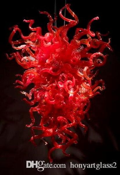 

lr17-antique blown red glass chandelier livingroom decor red murano glass crystal decorative led hanging custom chandelier