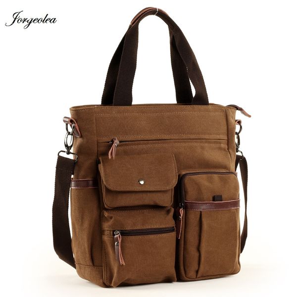 

jorgeolea men canvas business briefcase versatile casual handbag for men travel satchel e502 cj191212