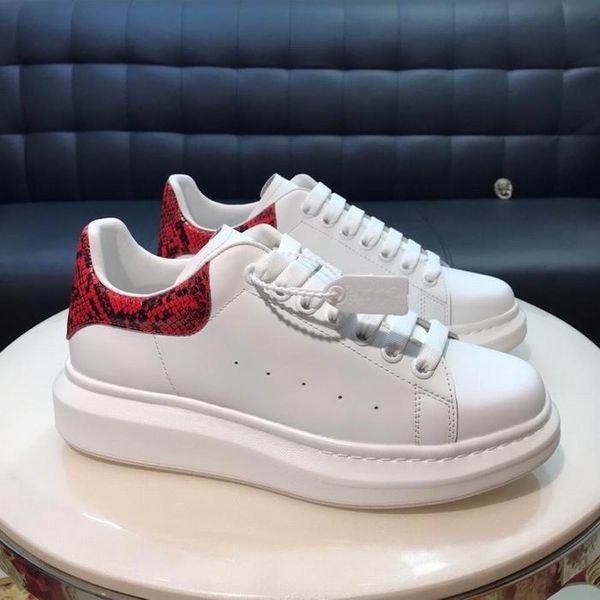 

2019 men women low white red snake skin leather outdoor shoes trainers sneakers size 35-44
