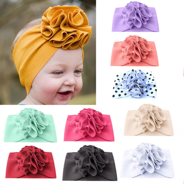 

big bow headwrap babyheadbands large flower headbandsbbay hairbow oversize ruffle flower headbandstoddler abby bow headband, Slivery;white