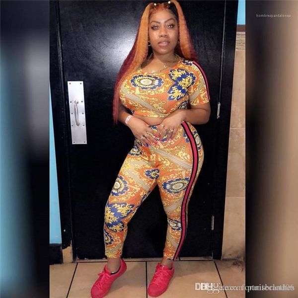 

and long pants suits fashion casual 2pcs set geometric womens designer tracksuits short, Gray