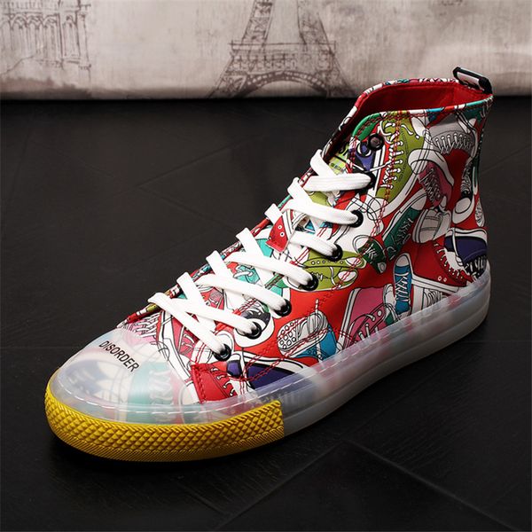 

brand men shoes leather shoes fashion men loafers high help breathable slip on casual sneakers, Black