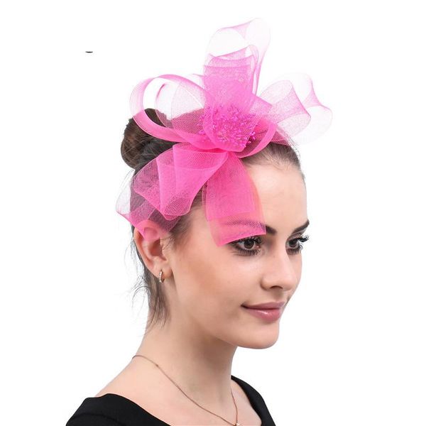 

elastic net headdress wedding banquet dance ladies pink hairbands handmade vintage personal p hair accessories