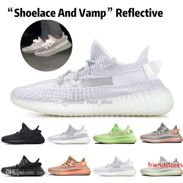 

with kanye west clay v2 static reflective gid glow in the dark mens running shoes hyperspace true sport form designer sneaker