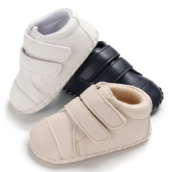 

new spring autumn baby boy breathable anti-slip pu shoes casual sneakers soft soled shoes, Black
