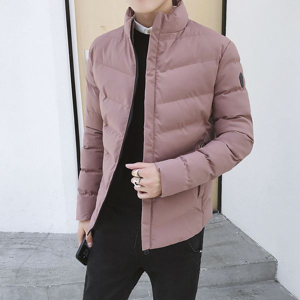 

winter men new style cotton-padded clothes men's wear 2019 thick stand collar cotton-padded clothes men's korean-style trend coo, Black