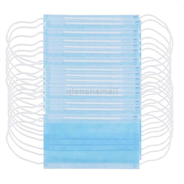 

слой disposabletop уха лица loop пылезащитный 3 fly non woven одноразовая маска пыли стерео синий фильтр 50шт часы 5l0n