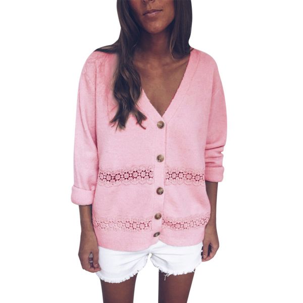 

jaycosin sweaters v-neck sweater woman lace cardigan women gilet femme manche longue hiver en laine jersey mujer invierno, White