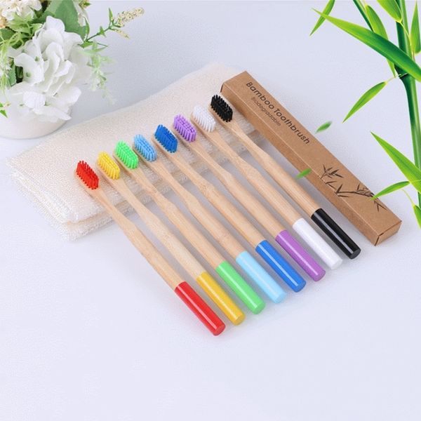 

bamboo toothbrush l private label bpa paper box package round handle dopunt bristle disposable private logo eco-friendly