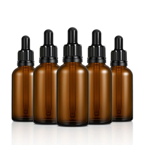 

12pcs amber bottles empty refillable 30ml with dropper and cap accessories carrier tool for diy storaging perfume essential oil