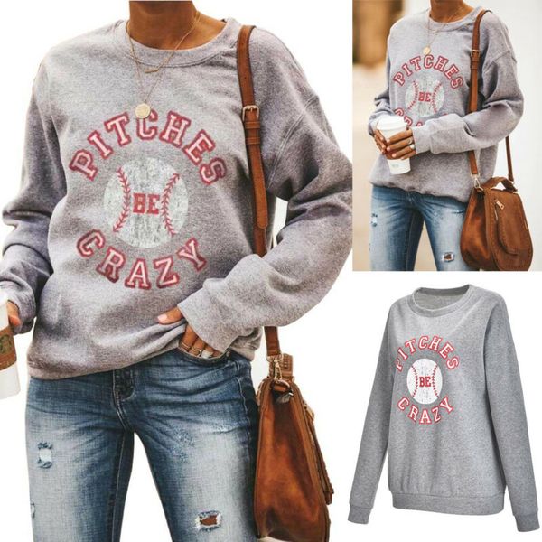 

women letter printed raglan shirt sweatshirt ladies long sleeve blouse s-3xl, White
