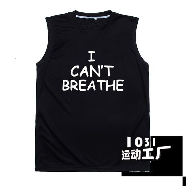 

cancan't can't i breathe wide shoulder ke mi fan vest, White;black