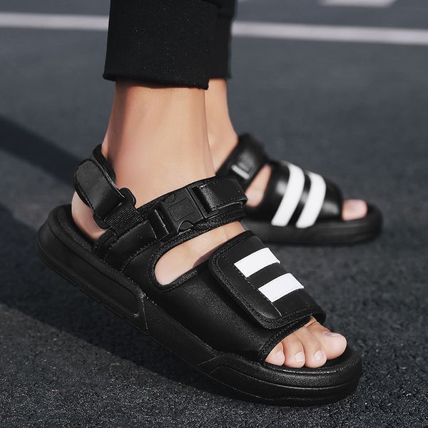 

leader show men's casual beach sandals fashion leisure outdoor men shoes non-slip men sandals sapato masculino sandalias hombre, Black