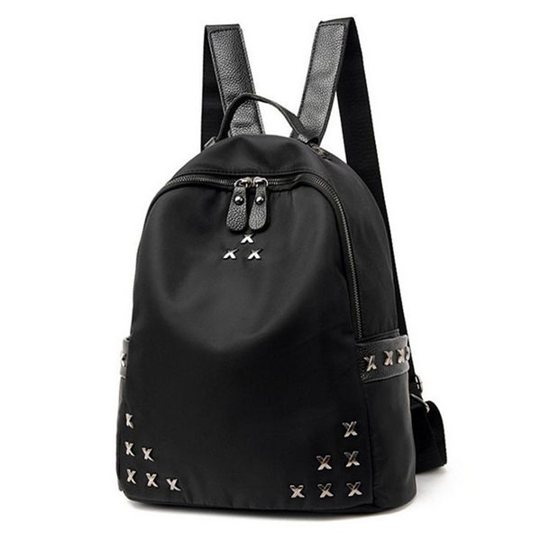 

rivets fancy backpack ladies oxford college bag school bag