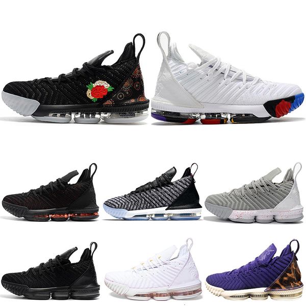 

mens basketball shoes 16 what the king i promise court purple triple black fresh bred oreo 16s men sports sneakers 7-12 wholesale