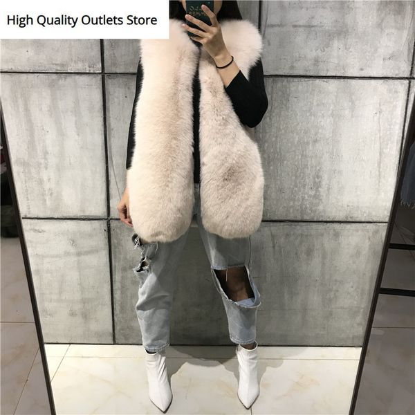 

ladies' natural fur gilet women real fur vest quality vest, Black
