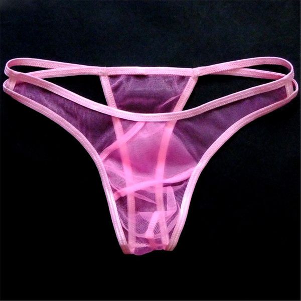 

men underwear see through men transparent thong underwear low waist slim mesh tight-fitting g-string, Black;brown