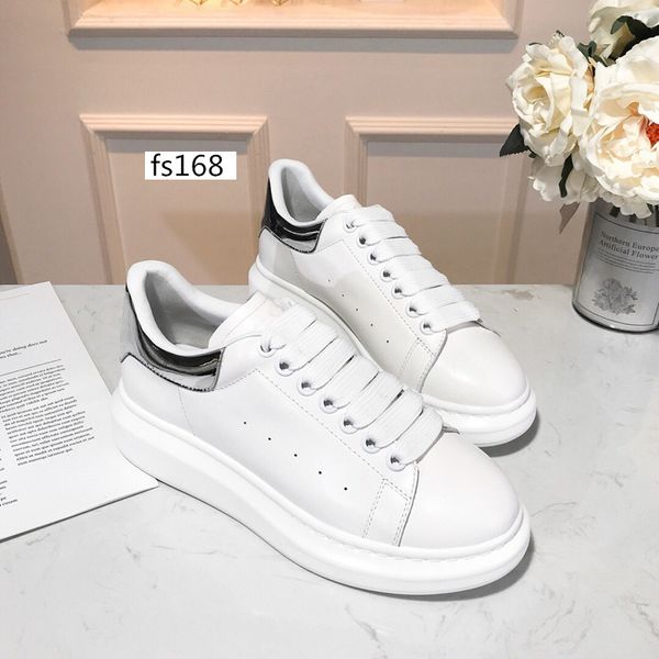 

promotion fashion casual shoes flats fashion thick sole leather walking shoes outdoors daily dress party sneakers 2, Black