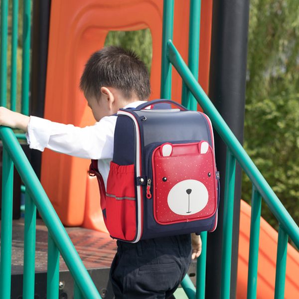 

sun eight school bags for boy girl waterproof kids bags big capacity orthopedic children backpack set bear