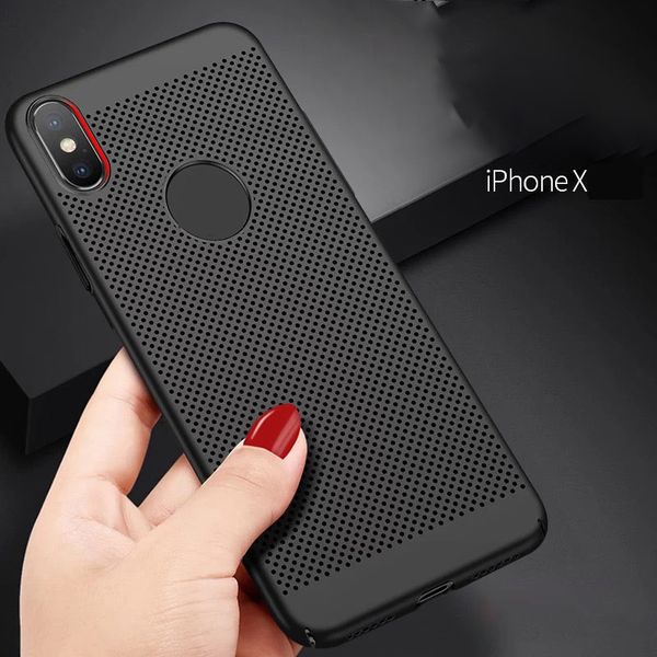 

breathable cooling mobile phone case hollow scrub all-inclusive hard shell reticulated shell for iphonexs max 6s plus 7 8