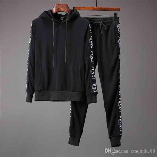 

2020 new brand men tracksuit mens clothing sweatshirt pullover+pants casual tennis sport tracksuits sweat suits hot, Gray