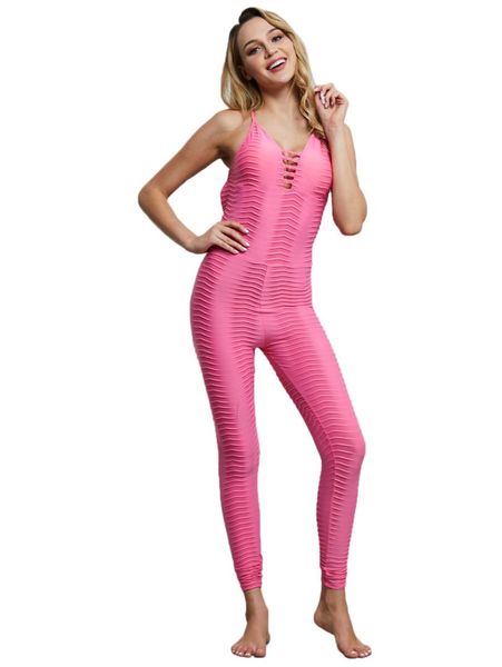 

women one-piece suit fitness pants buttocks yoga pants sweatpants 2019 pink open back flexible breathable, White;black