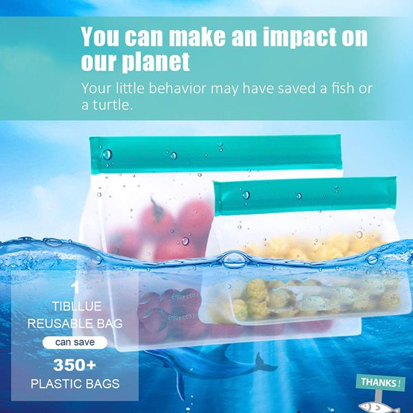 

1pc of reusable peva storage bag er bags maintain bread sandwich bacon fish chicken storage bag