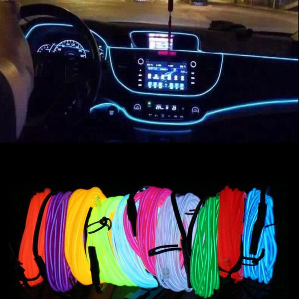 

мигающий el провод неоновые лампы освещения 1m 2m 3m 5m flexible battery power led ленты свет холодный свет реквизита полосы света 10 цветов