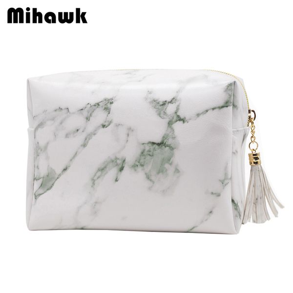 

mihawk women cosmetic bag marbleing texture makeup fashion female travel professional beauty pencil brushes zipper storage pouch