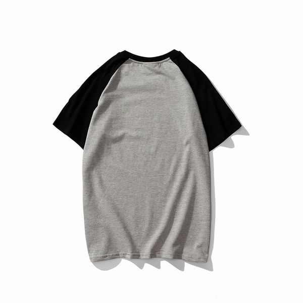 

2020 / новая мужская дизайнерская высококачественная хлопчатобумажная футболка tide brand summer stitching с коротким рукавом круглый вырез, White;black