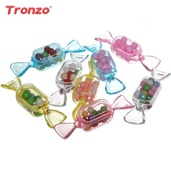 

tronzo 10pcs gift of nothing for the person who has everything colorful transparent candy box wedding birthday party decor