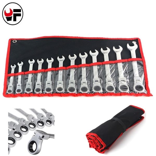 

12pcs ratchet wrench set for car repair tools combination gear nut wrench box end spanner auto repair hand tools set 8-19mm