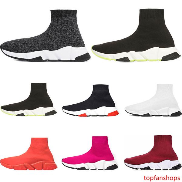 

2019 new speed trainer designer shoes red grey black white flat classic socks sneakers women trainers runner size 36-45