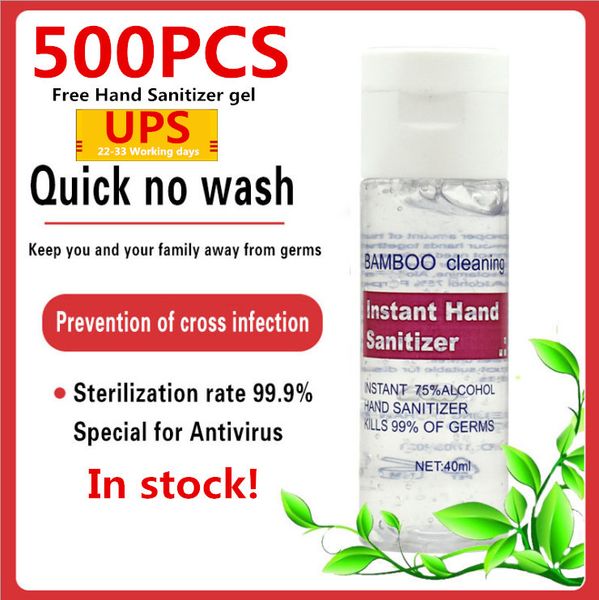 

500 bottles 40ml zanitizer 75% alcohol hand sanitizer with alcohol disinfectant supplies handsanitzer, Silver