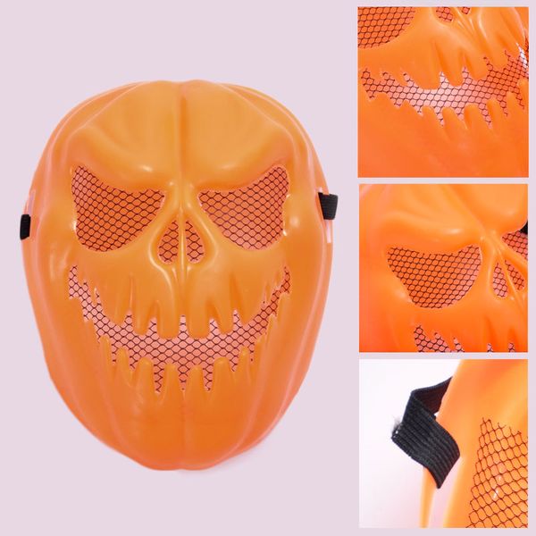 Maschera di zucca di Halloween Plastica Scava fuori Maschera per il viso Cosplay per feste Maschere per cosplay a pieno facciale Maschere per decorazioni per il terrore di Halloween BH2415 TQQ