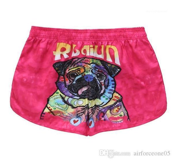 

lightweight relaxed casual apparel couple dogs 3d print shorts pants fashion womens summer clothing loose drawstring, White;black