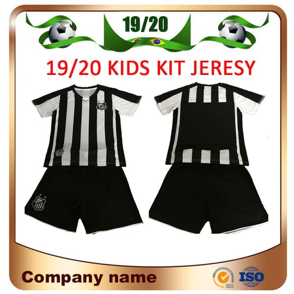 

2019 Brazil Santos Kids Kit Soccer Jersey 19/20 Kayke Lucas Lima David Ricardo Oliveira Alison Lucas Henrique Jean children Football shirt