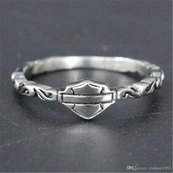 

5pcs size 5-10 cool motorbiker ring 316l stainless steel fashion jewelry new biker ring, Silver