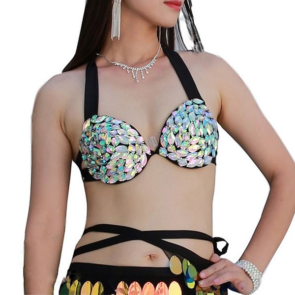 

2019 women belly dance clothing costume rhinestone bra b/c cup push up bellydance for gilrs, Black;red