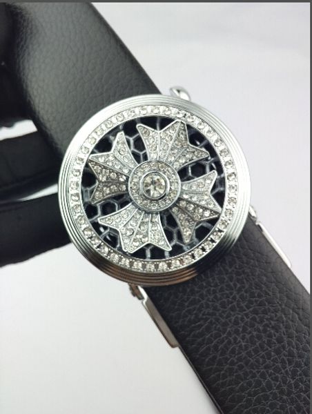 

luxury designer belt men's and women's leather business belt men's and women's high-end exquisite automatic buckle casua, Black;brown