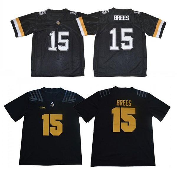 

Purdue Boilermakers 15 Drew Brees Men College Football Jersey Men Football Jersey S to 3XL Free Shipping
