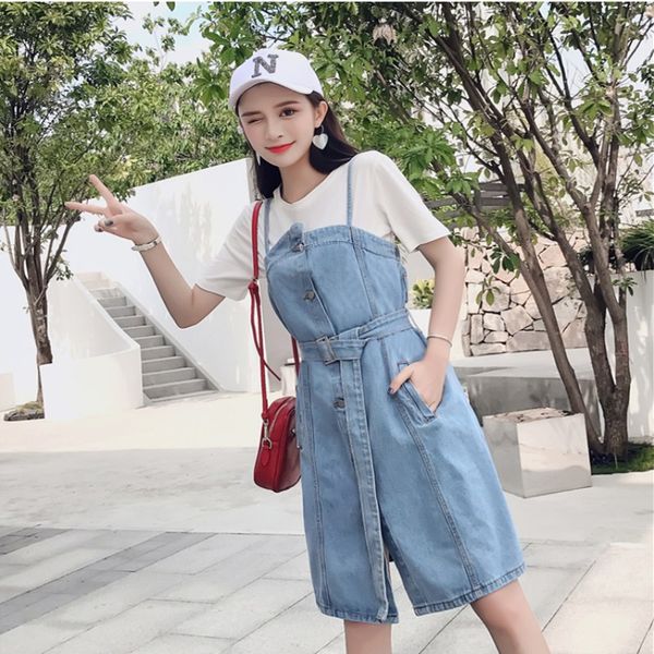 

vestido jeans dress 2019 feminino summer tank dress mori girl women denim slim a line cowboy knee-length with belt, Black;gray