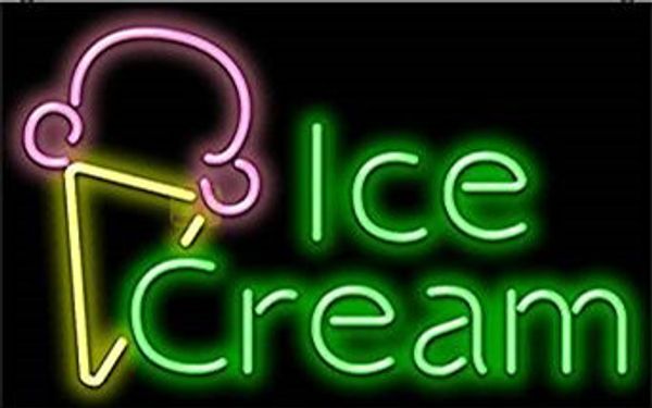 

фабрика мороженое неоновая вывеска света реклама бар развлечения клуб украшения художественный дисплей настоящее стеклянная лампа металличес