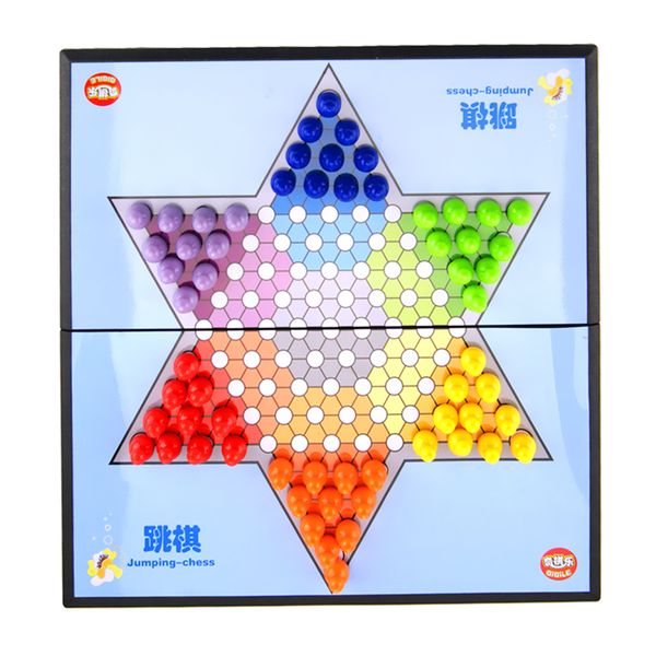

colorful folding chessboard chinese checkers competition toy set