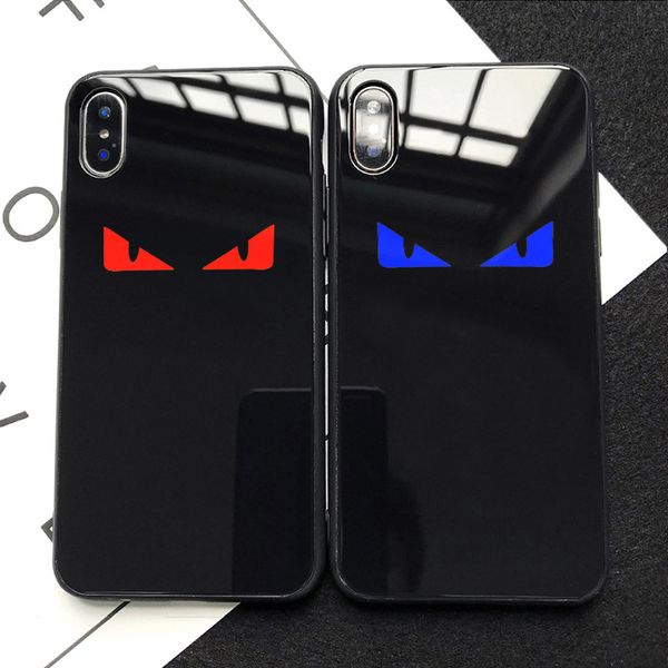 

est for iphone 6s devil eyes cover glass back cover tpu frame phone case for huawei p30 pro devil eyes case