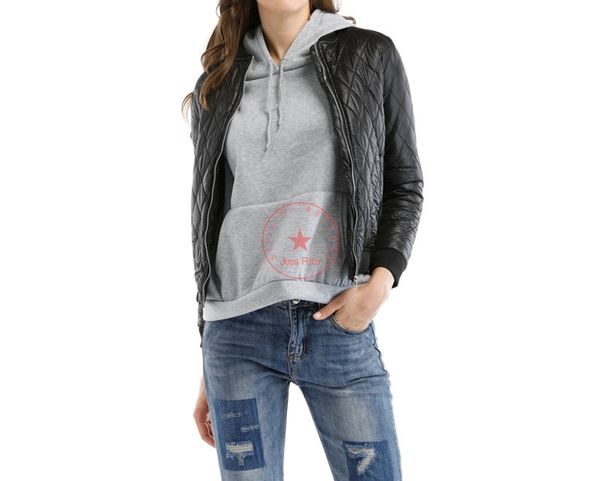 

women's autumn and winter new locomotive warm short jacket long-sleeved light plus cotton european and american fashion coat