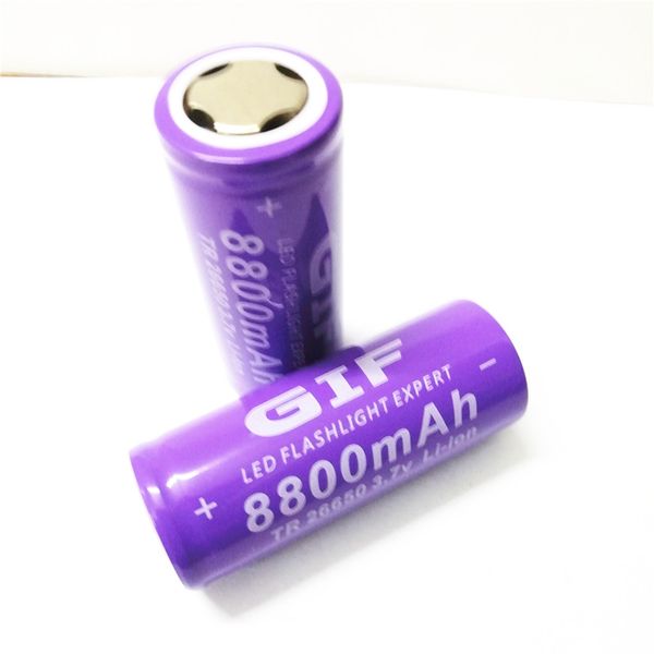 

gif 26650 8800mah 3.7v rechargeable lithium battery for t6 strong light flashlight battery ing