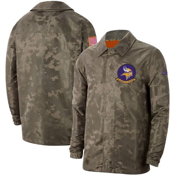 

men minnesota vikings style camo 2019 salute to service sideline full-zip lightweight nfl jacket, Blue;black